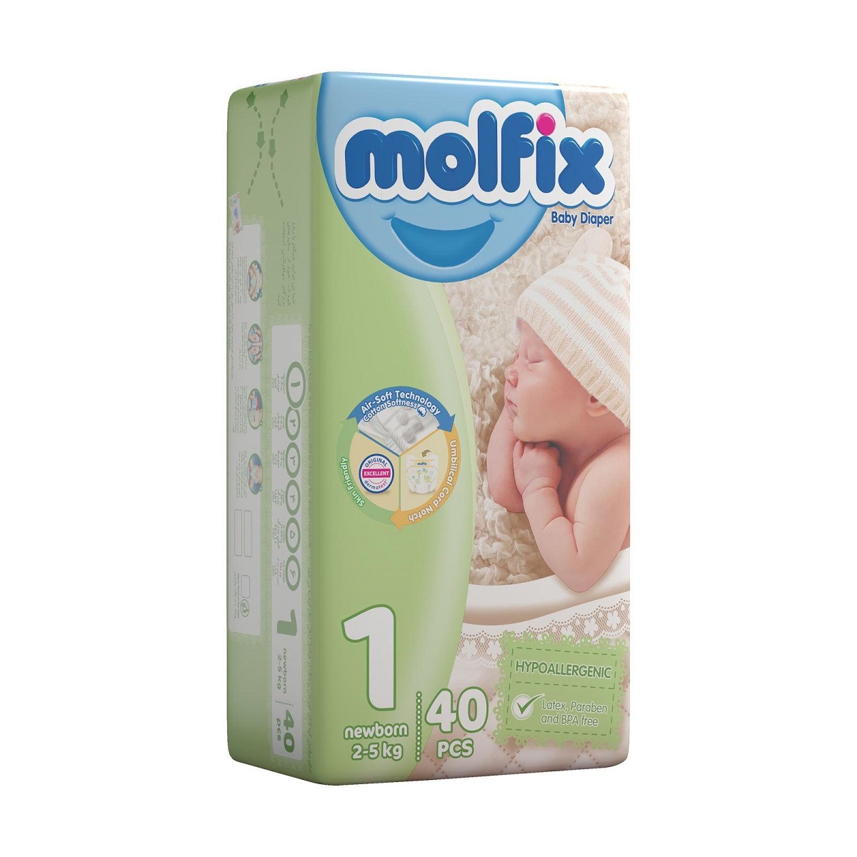 مولفیکس پوشک 40 عددی سایز 1