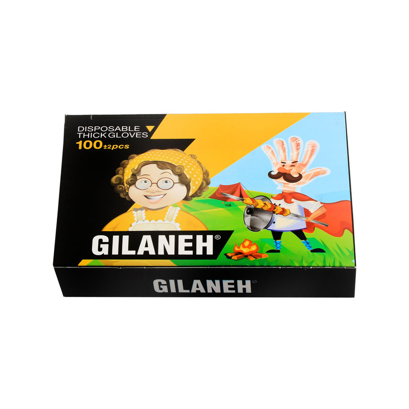 گیلانه دستکش یکبار مصرف جعبه ای 100 عددی